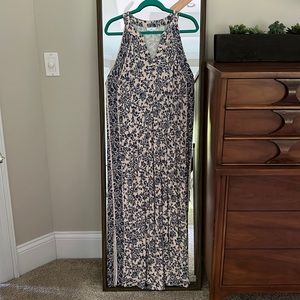 J. Jill, pink and blue maxi dress
